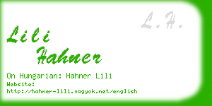 lili hahner business card